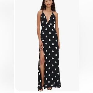 Reformation Zani Polka Dot Maxi Dress